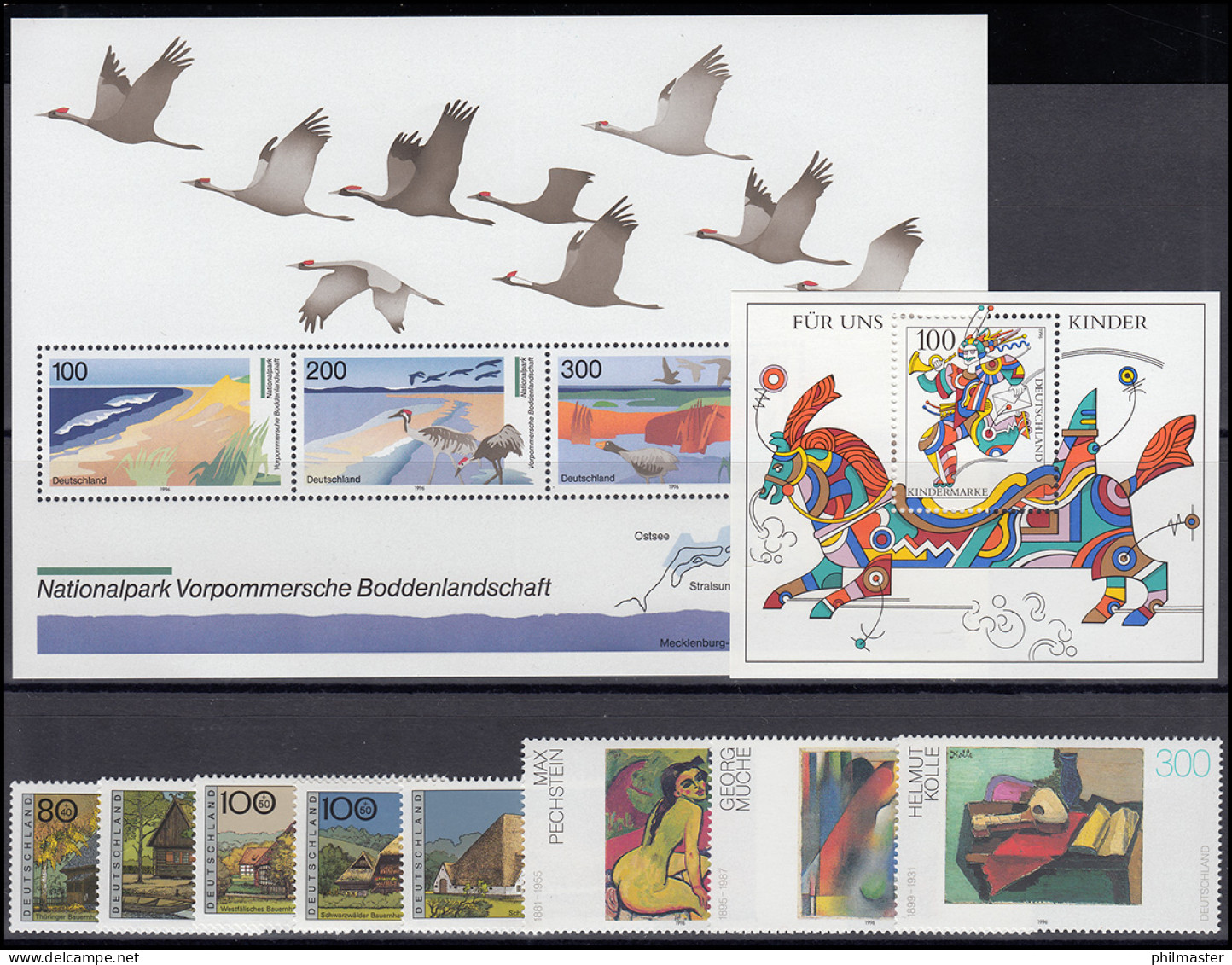 1834-1894 Bund-Jahrgang 1996 Komplett Postfrisch ** - Collections Annuelles