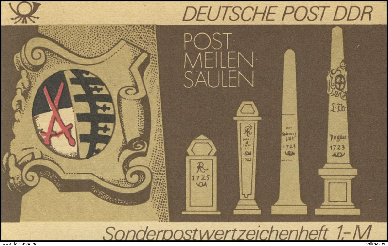 SMHD 13 Postmeilensäulen Mit 3 PLF 2869, Felder 43, 44 Und 50, ** - Carnets