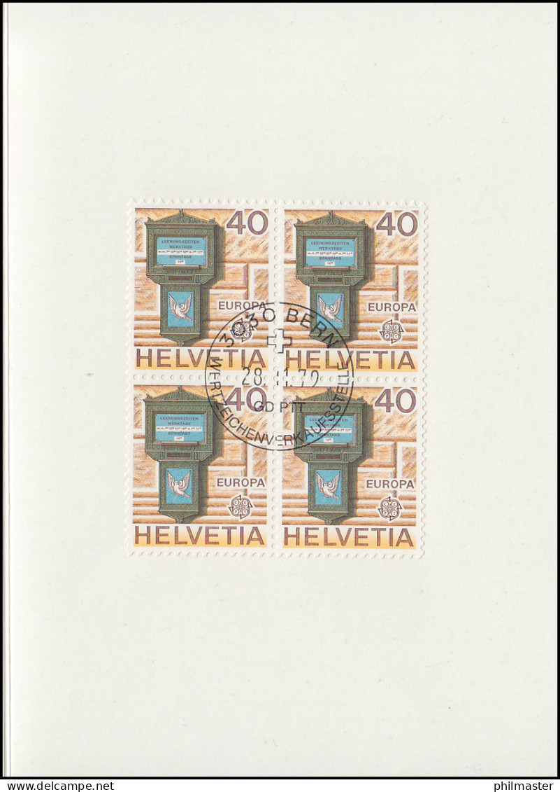 Schweiz 1154 EUROPA Briefkasten Aus Basel 1979, PTT-Grußkarte Zum Jahreswechsel - Maximum Cards