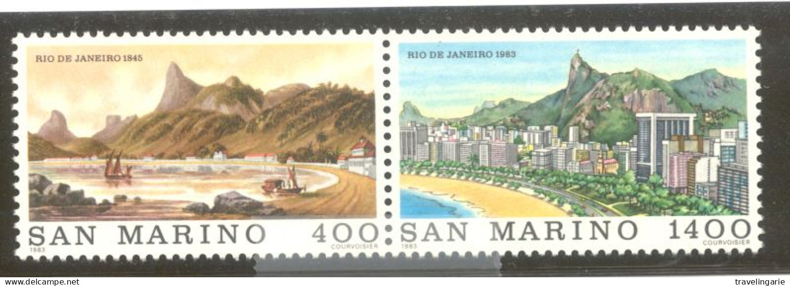 San Marino 1983 Famous Cities Rio De Janeiro MNH ** Se-tenant Pair - Nuovi