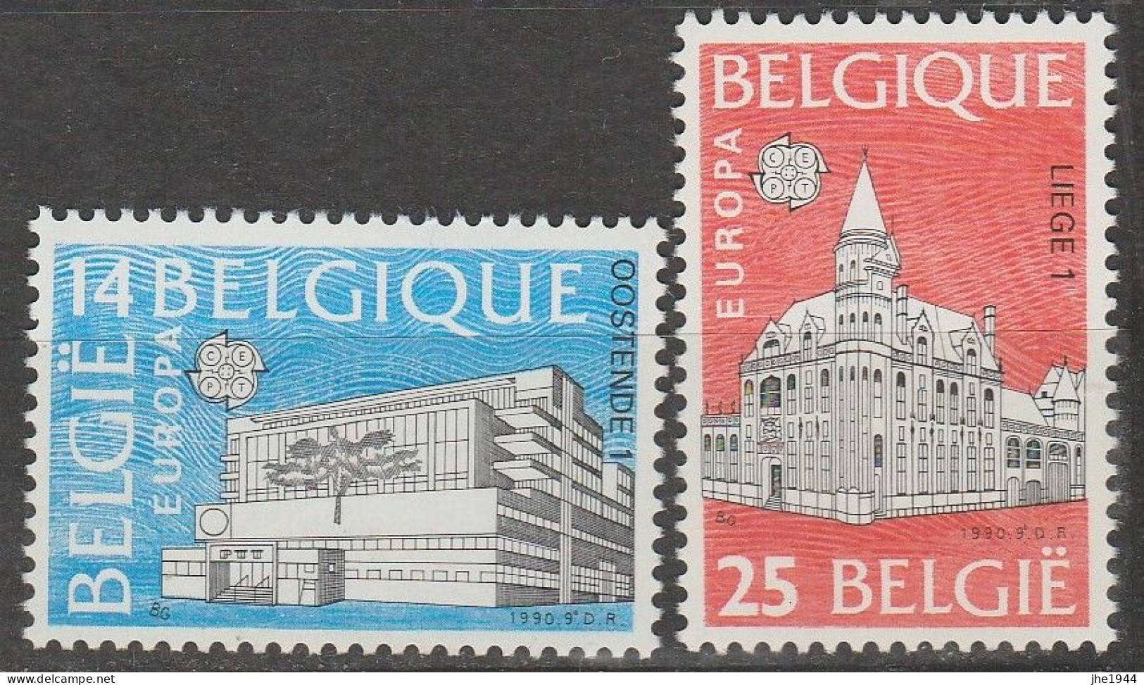 Belgique Europa 1990 N° 2367/ 2368 ** Ets Postaux - 1990