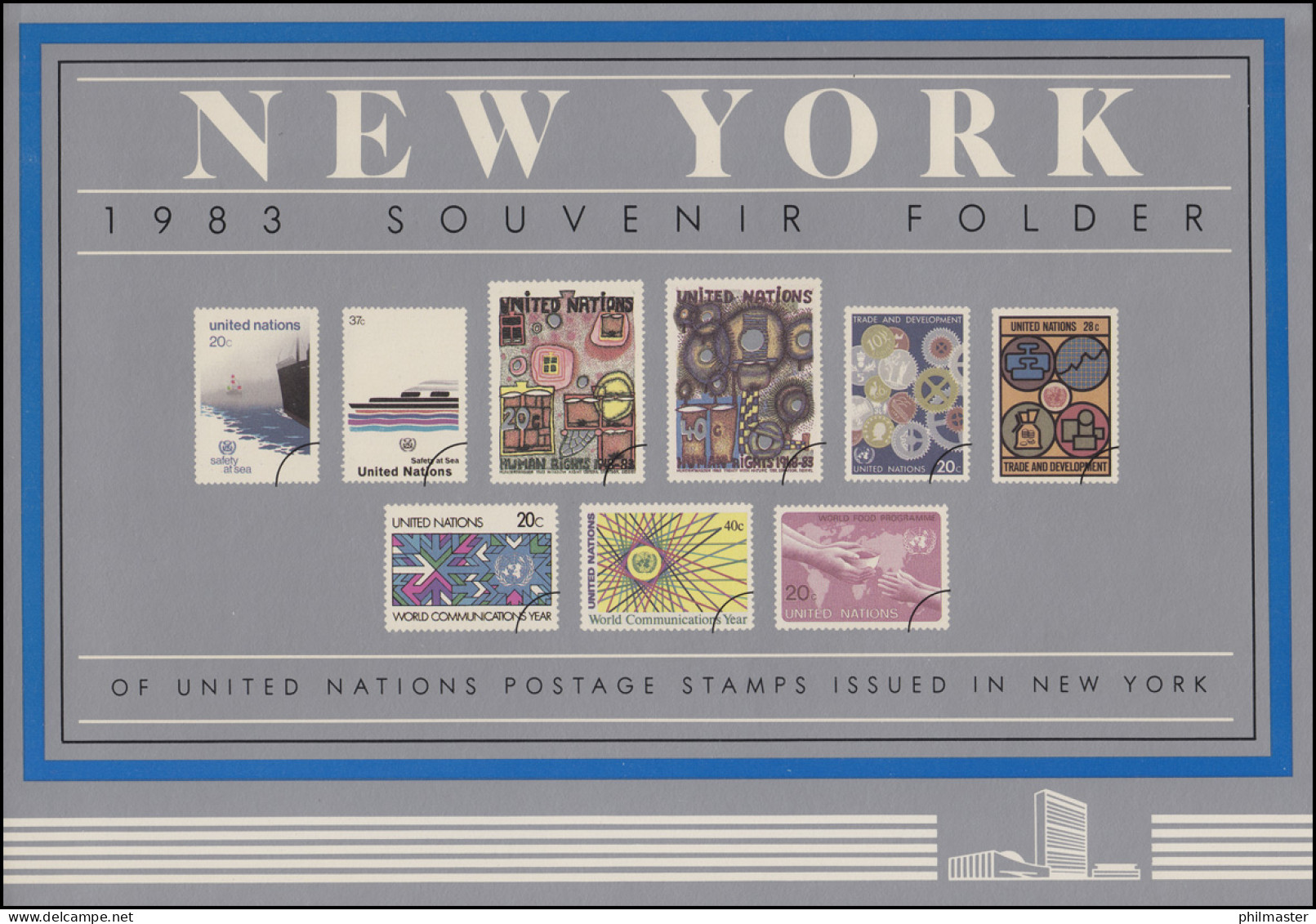 UNO New York Jahressammelmappe Souvenir Folder 1983, Postfrisch ** - Sonstige & Ohne Zuordnung