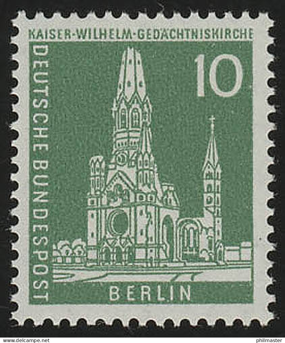 144xw Glatt Stadtbilder Kaiser-Wilhelm-Gedächtniskirche 10 Pf ** - Unused Stamps