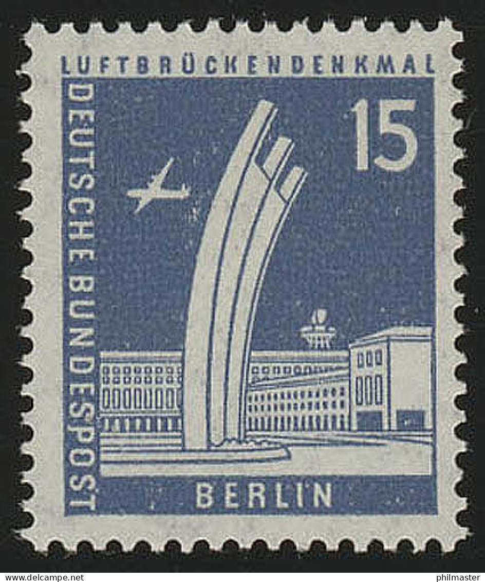 145wv Geriffelt Stadtbilder Luftbrückendenkmal 15 Pf ** - Unused Stamps