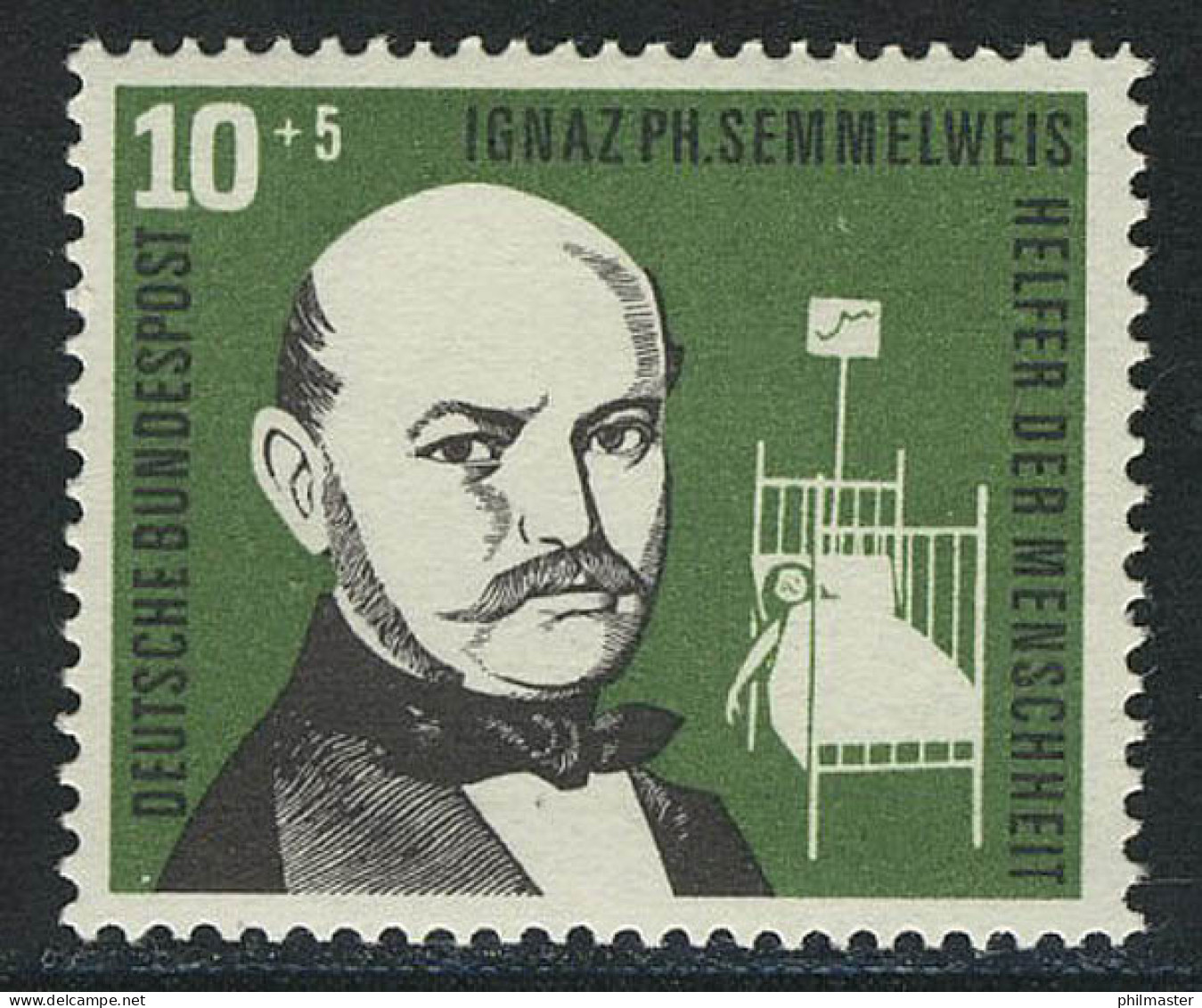 244 Kinderpflege 10+5 Pf Semmelweis ** - Unused Stamps