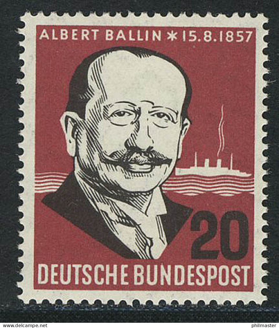 266v Albert Ballin, Geriffelte Gummierung, ** Postfrisch - Nuovi