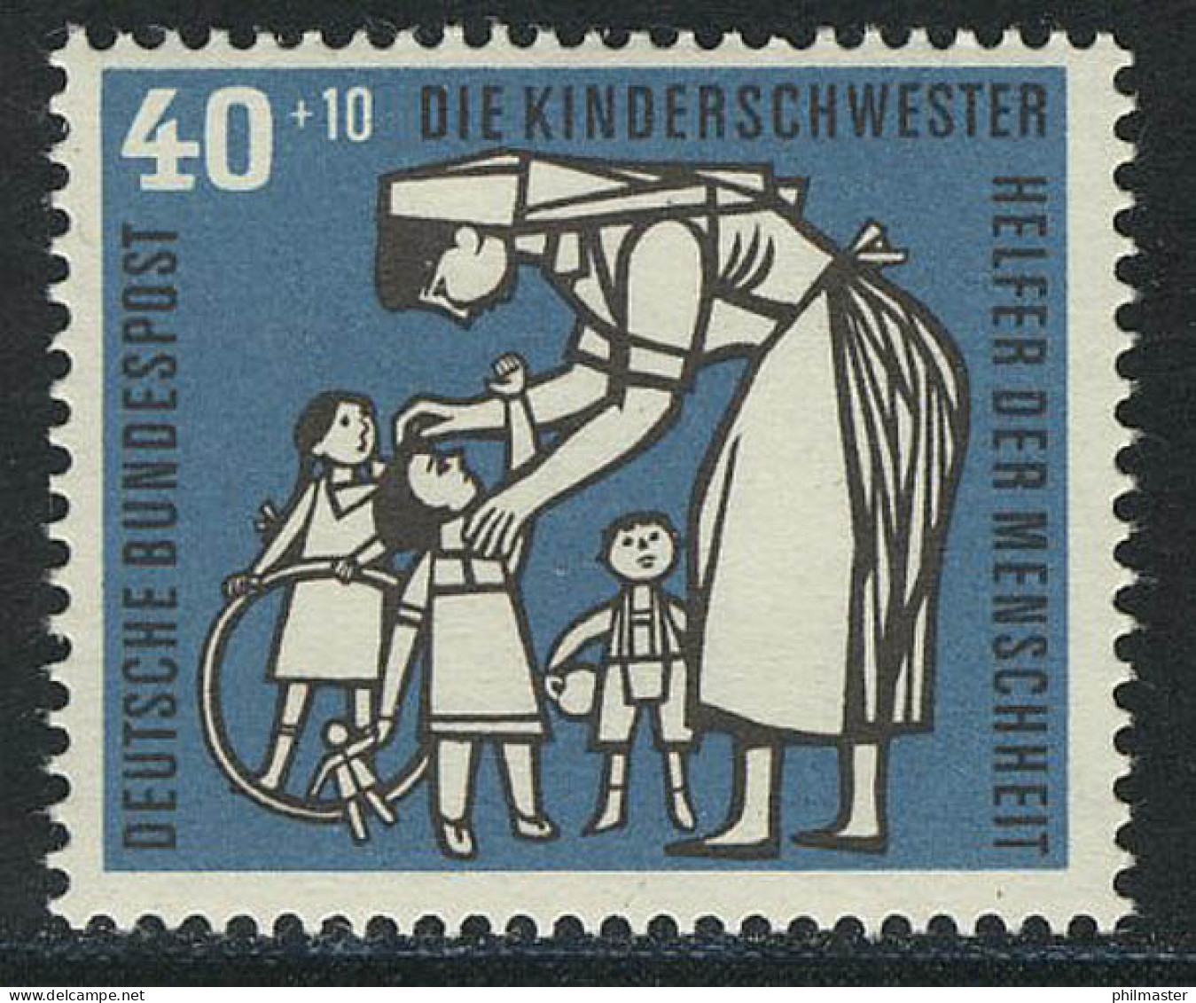 246 Kinderpflege 40+10 Pf Kinderschwester ** - Unused Stamps