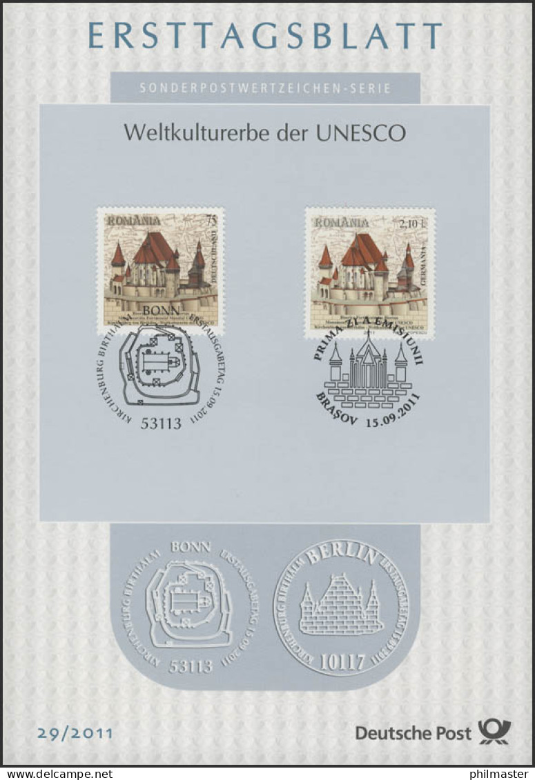 ETB 29/2011 UNESCO - Kirchenburg Birthälm - Joint Issue Mit Rumänien - 2011-…