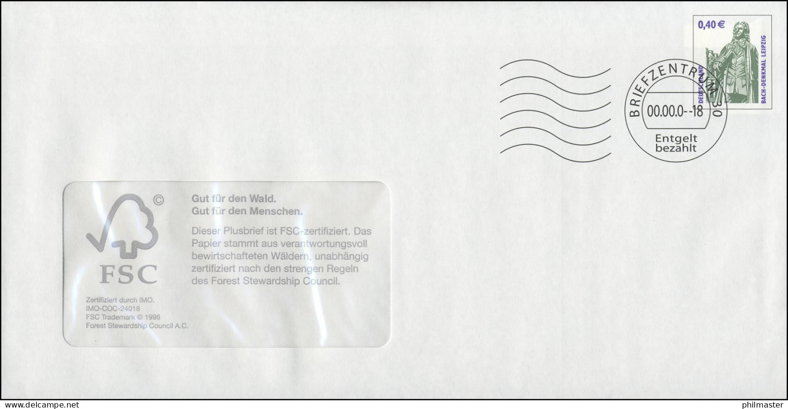 U 21II SWK 40, C20/1500134172, Mit FSC, Nummer Beschädigt, ** - Enveloppes - Neuves