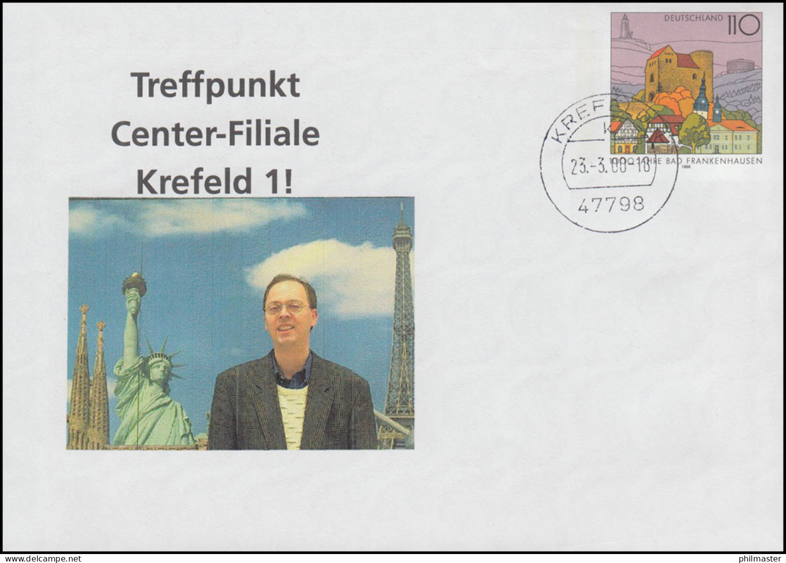 USo 5 BIIIY Treffpunkt Center-Filiale Krefeld Mit Foto, KREFELD 23.3.2000 - Enveloppes - Neuves