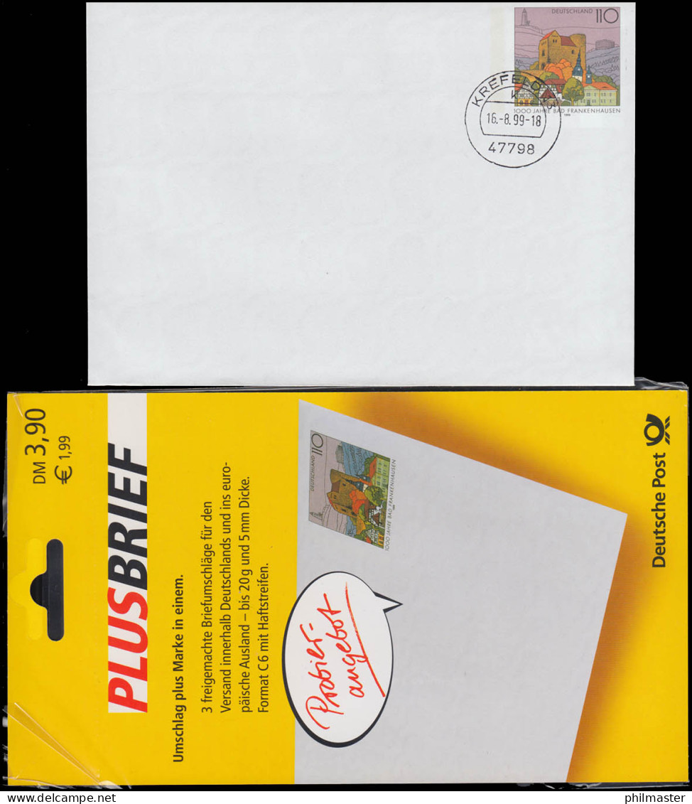 PSo 5 BII Y Bad Frankenhausen 16.8.99 Aus Probier-Packung Mit Qittung 3,90 DM - Enveloppes - Neuves