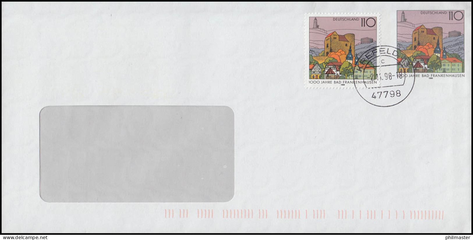 Plusbrief USo 6Y Bad Frankenhausen Mit Passender 1978 Auf FDC KREFELD 2.11.1998 - Sobres - Nuevos