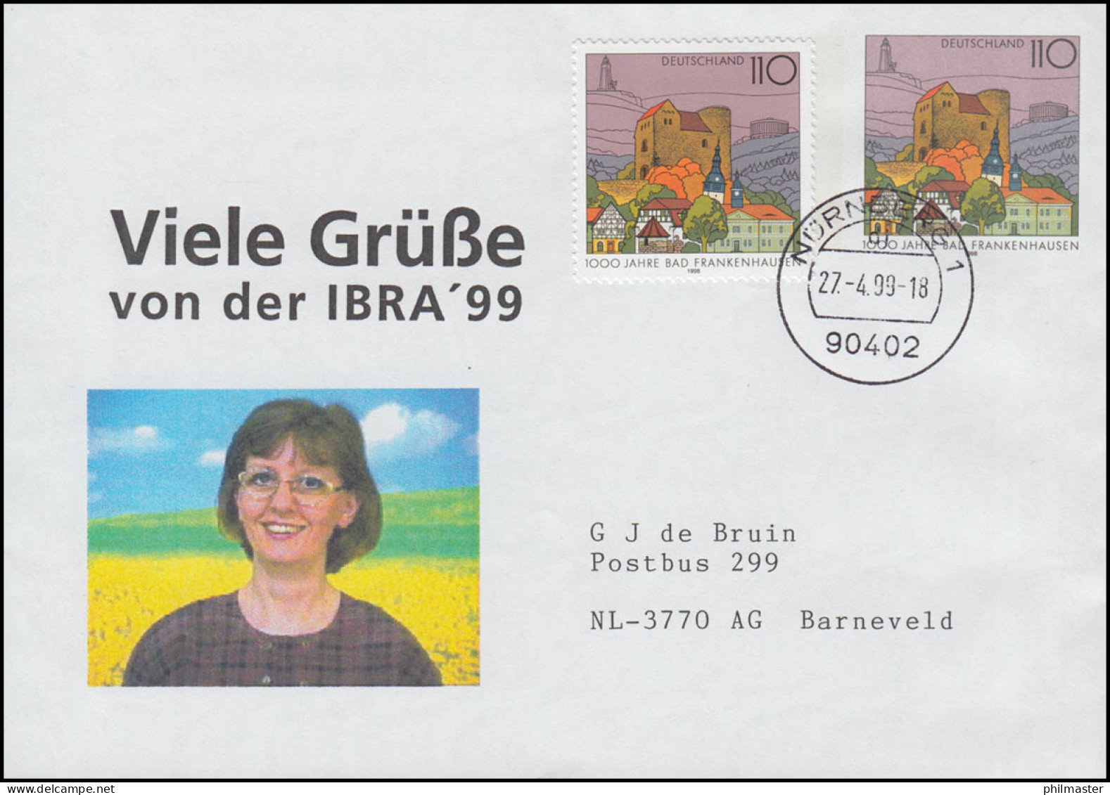 USo 5 AIIY Viele Grüße Von Der IBRA'99 Mit Foto Und ZF, NÜRNBERG 27.4.1999 - Umschläge - Ungebraucht