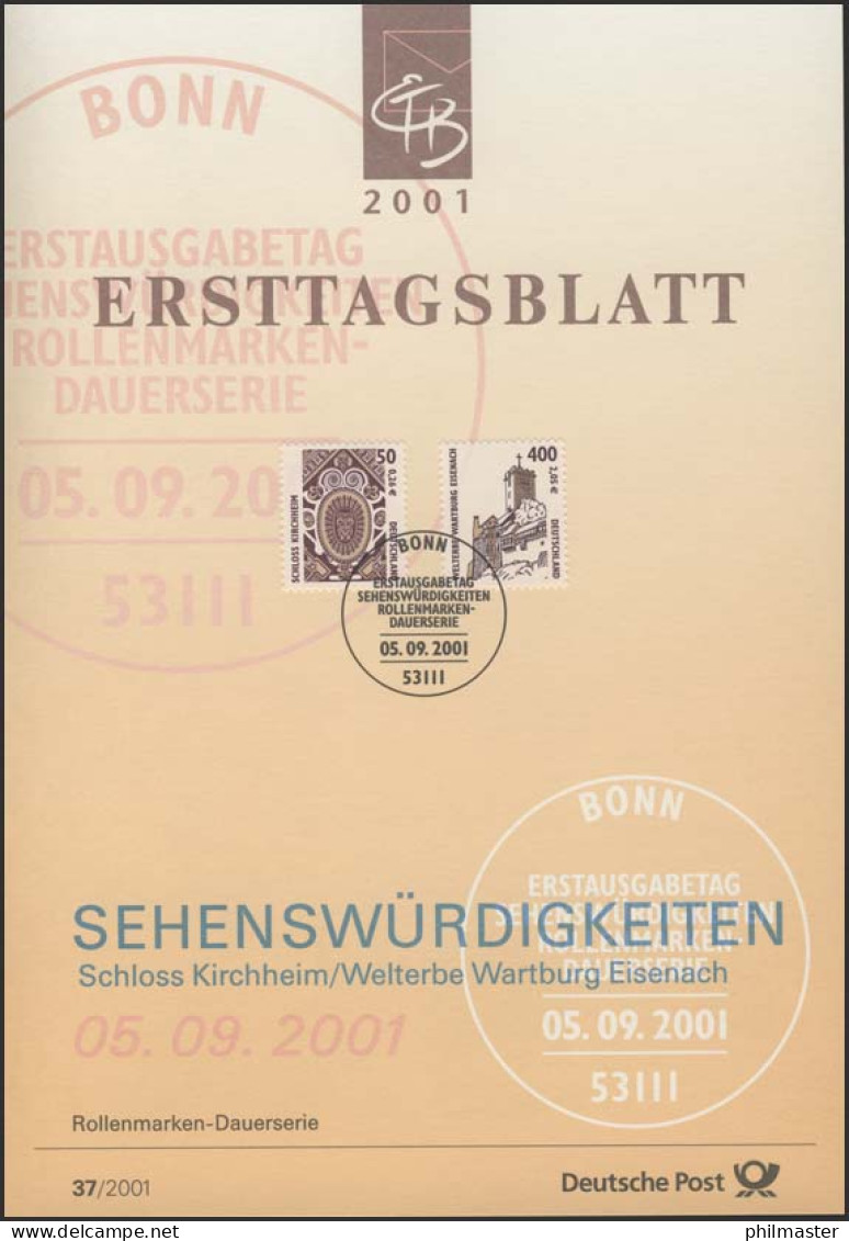 ETB 37/2001 SWK: Fuggerschloß, Kirchheim, Wartburg - 2001-2010