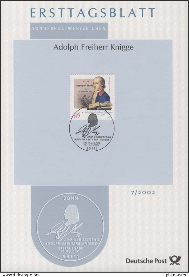 ETB 07/2002 - Adolph Freiherr Von Knigge, Schriftsteller - 2001-2010