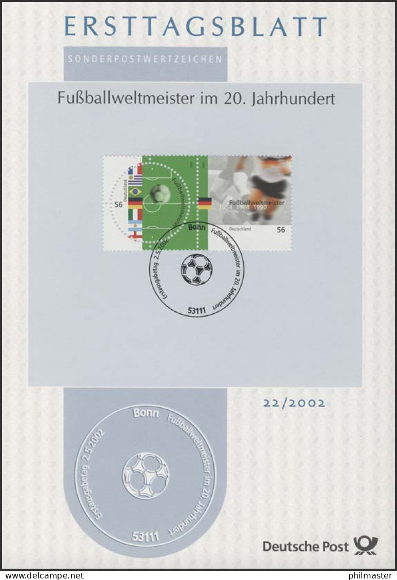 ETB 22/2002 - Fußballweltmeister (runde Marke) - 2001-2010