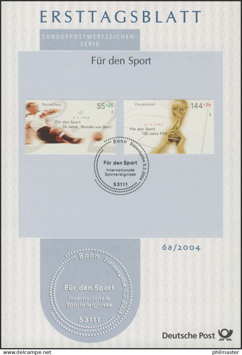 ETB 06+06a/2004 Sport, Fußball, Olympische Spiele, Laufen, Rollstuhltennis - 2001-2010