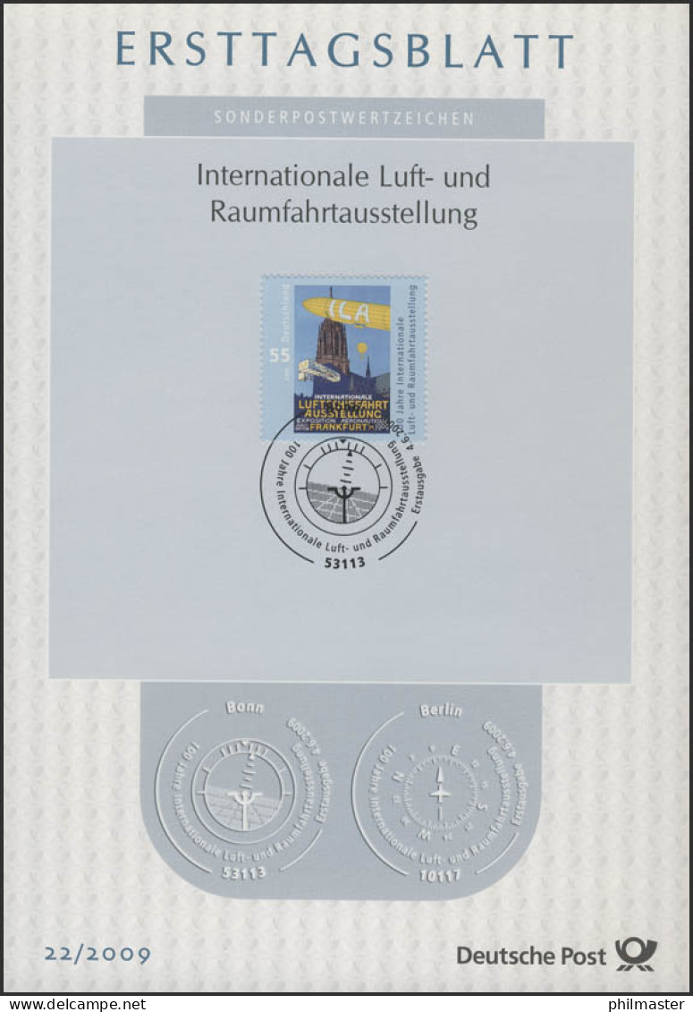 ETB 22/2009 ILA, Luft- Und Raumfahrtausstellung - 2001-2010