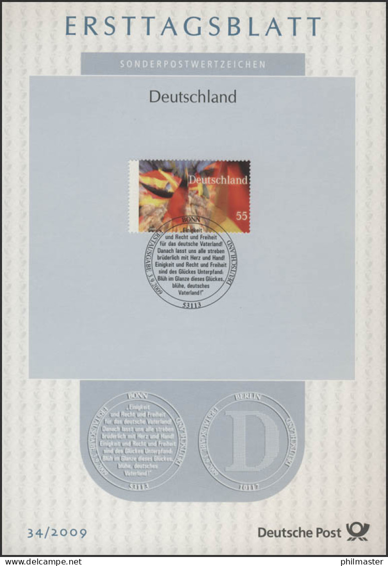 ETB 34/2009 Deutschland, Fahnenmeer - 2001-2010