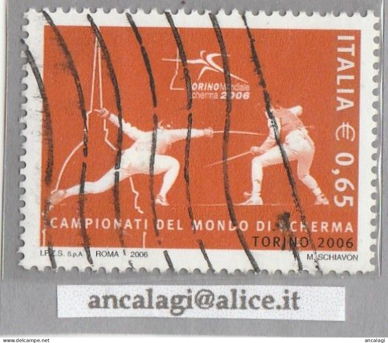 USATI ITALIA 2006 - Ref.1026 "CAMPIONATI DI SCHERMA" 1 Val. - - 2001-10: Used