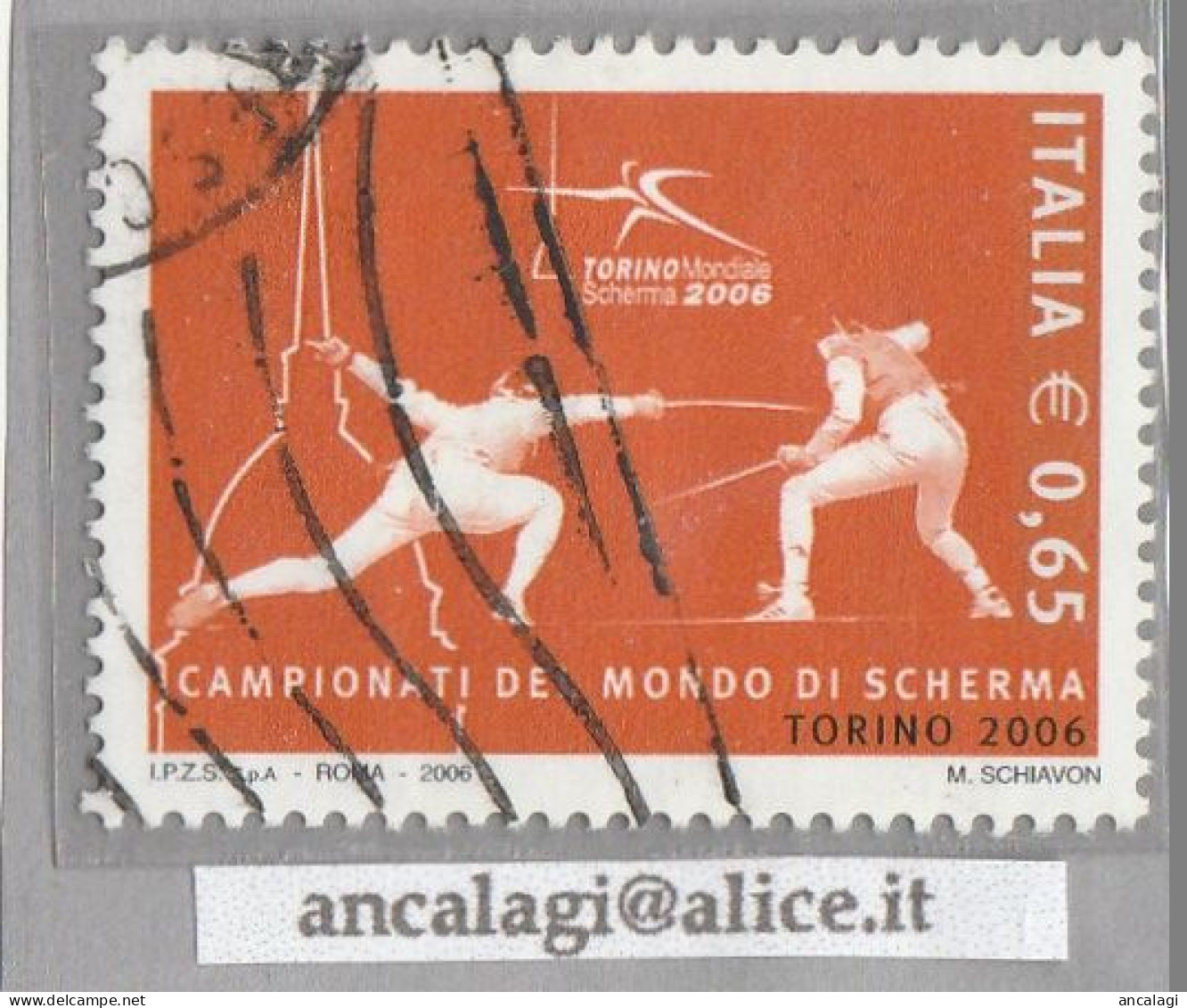 USATI ITALIA 2006 - Ref.1026A "CAMPIONATI DI SCHERMA" 1 Val. - - 2001-10: Used