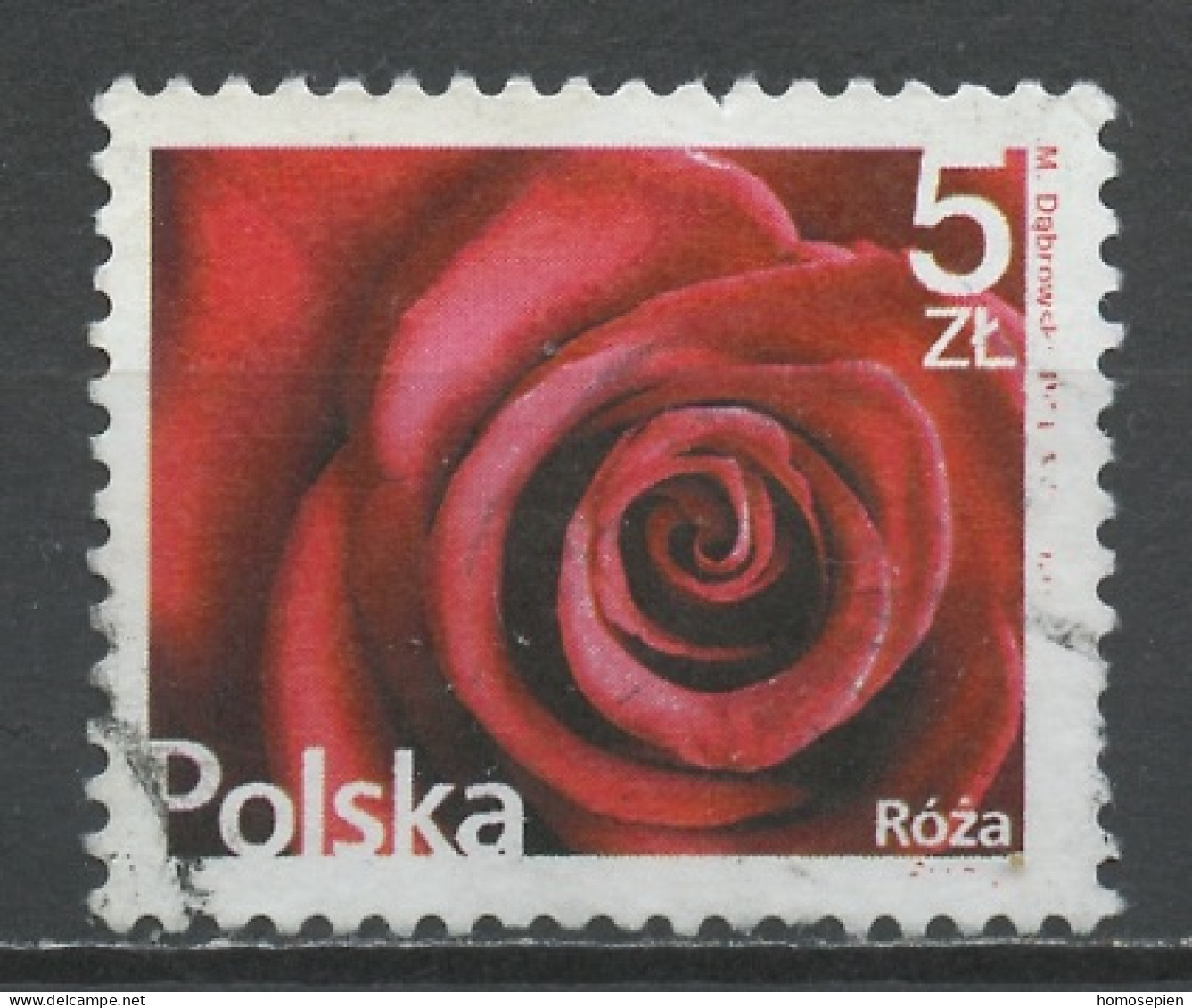 Pologne - Poland - Polen 2015 Y&T N°4438 - Michel N°4789 (o) - 5z Rose - Nom Du Graveur Omis - Gebruikt