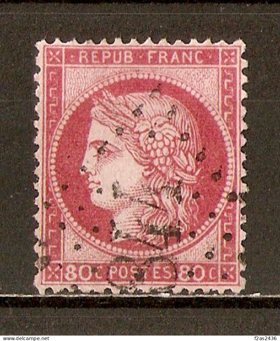 1872 - Cérès 80c.rose - GC844 Châlons-sur-Marne - Fond Ligné YT 57d (cote 40€) - 1871-1875 Cérès