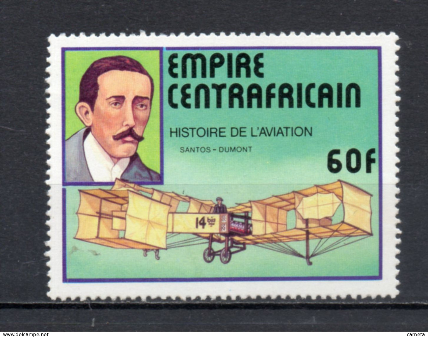 CENTRAFRIQUE N° 306   NEUF SANS CHARNIERE COTE 0.70€    AVIATEUR AVION - Zentralafrik. Republik