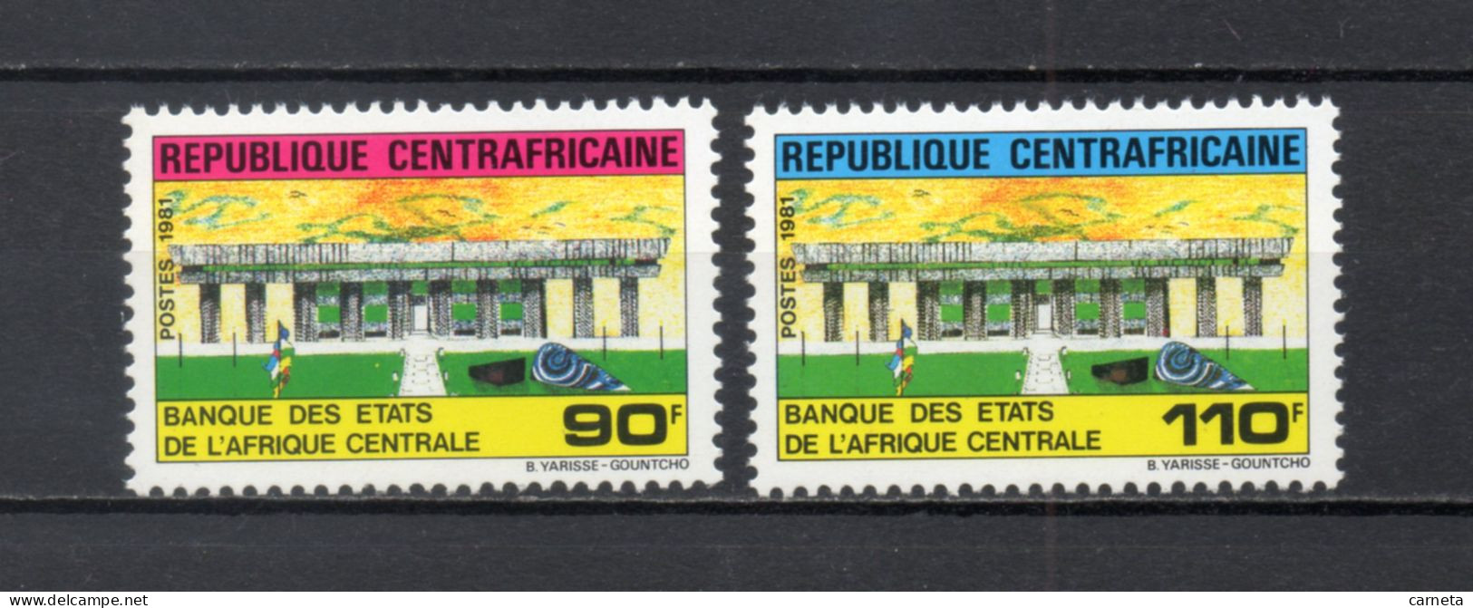 CENTRAFRIQUE N° 468 + 469   NEUFS SANS CHARNIERE COTE 2.50€    BANQUE - Zentralafrik. Republik