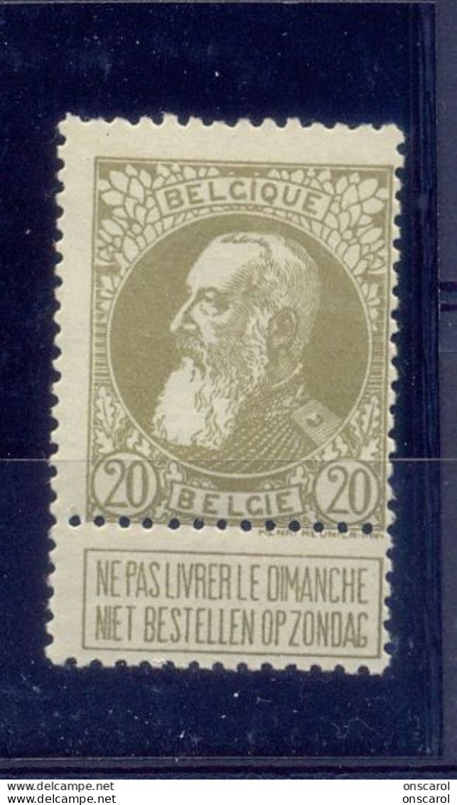 Nr.75 Postgaaf ** MNH Frisse Zegel 140 Côte 2 Scans - 1905 Grosse Barbe