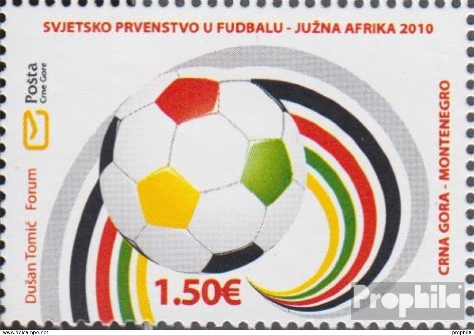 Montenegro 238 (kompl.Ausg.) Postfrisch 2010 Fußball WM Südafrika - Montenegro