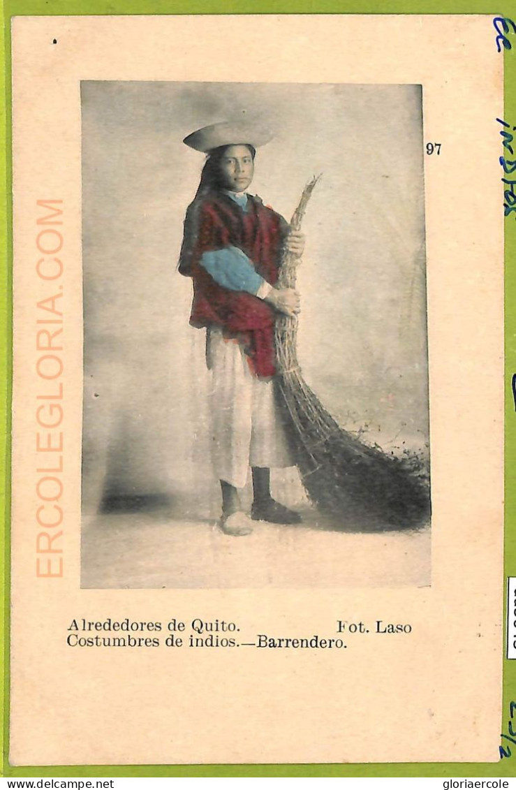 Aa5643 - ECUADOR - Vintage Postcard - Barrendero - Indios - Equateur