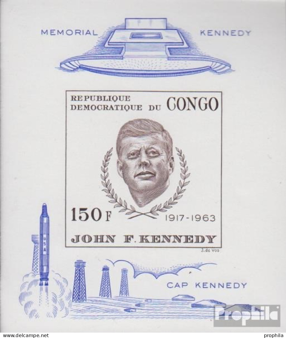 Kongo (Kinshasa) Block9 (kompl.Ausg.) Postfrisch 1966 John F. Kennedy - Neufs