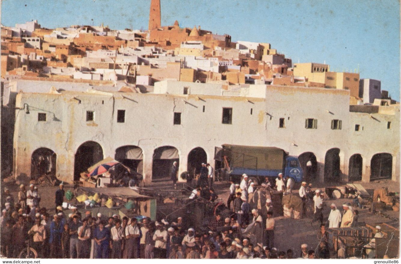 CPSM ALGÉRIE M'ZAB Place Du Marché 1974 - Berufe