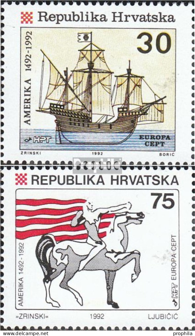 Kroatien 209-210 (kompl.Ausg.) Postfrisch 1992 Entdeckung Amerikas - Croatie