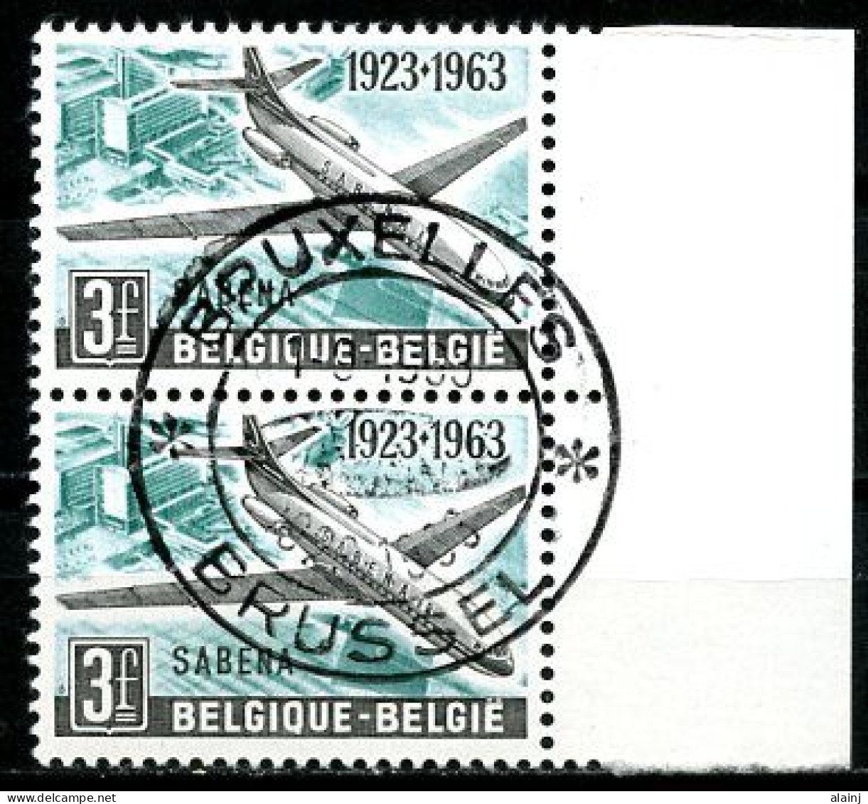 BE   1259   Obl   -----   Premier Jour  Bruxelles   --  Bord De Feuille  --  Pleine Gomme - Used Stamps