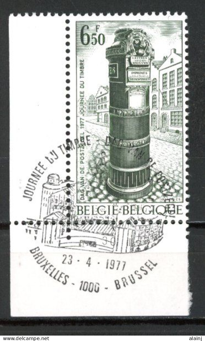 BE   1852   ---  1er Jour  Cachet Journée Du Timbre Bruxellers    --  Coin De Feuille  --  Pleine Gomme - Used Stamps