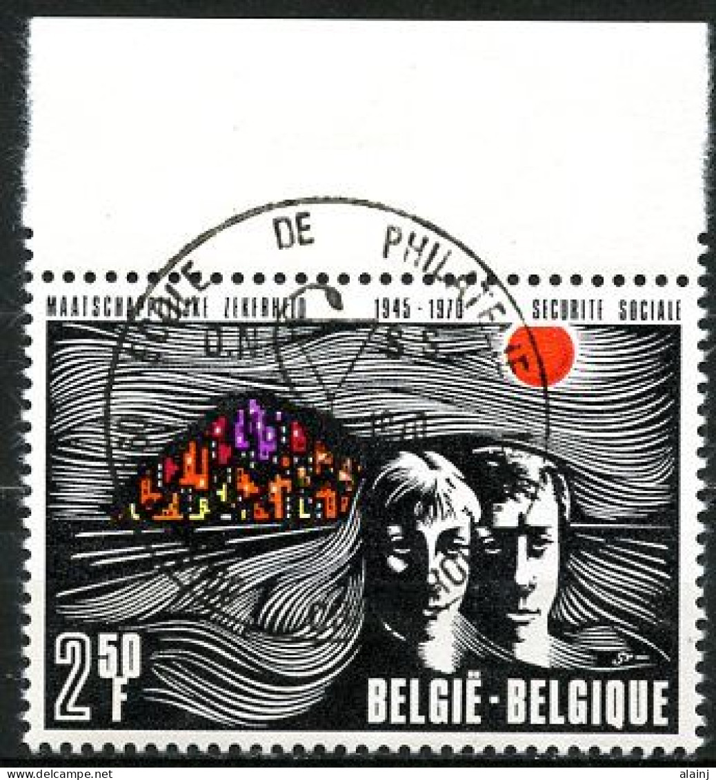 BE   1555   Obl   -----   1er Jour   Cachet Ecole De Philatélie Charleroi  --  Pleine Gomme - Used Stamps