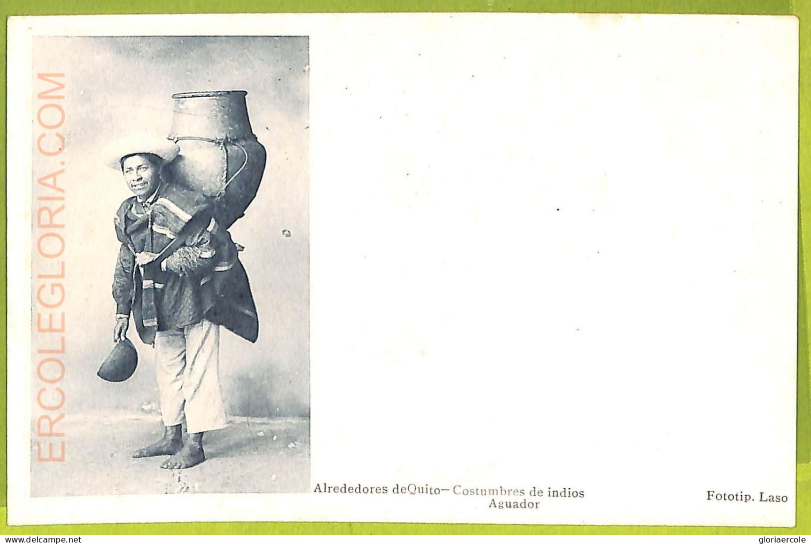 Aa5645 - ECUADOR - Vintage Postcard - Costumbres De Indios - Aguador - Equateur