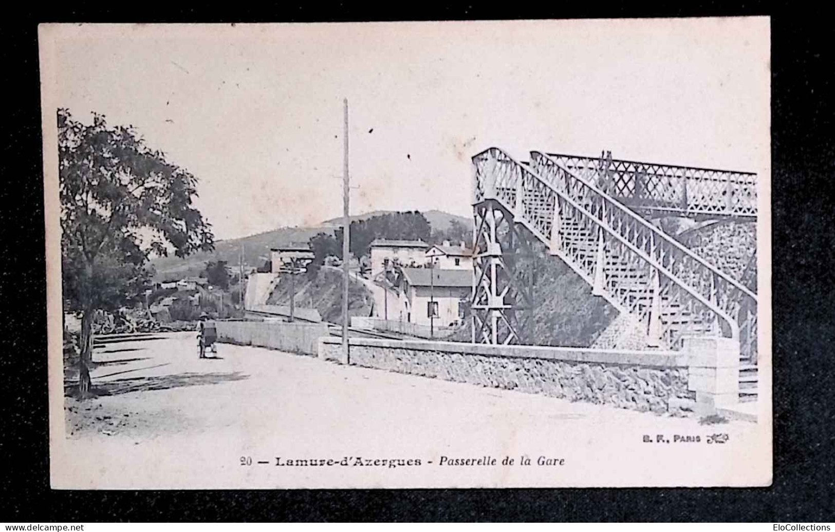 Cp, 69, Lamure-d'Azergues, Lamure Sur Azergues, Passerelle De La Gare, écrite - Lamure Sur Azergues