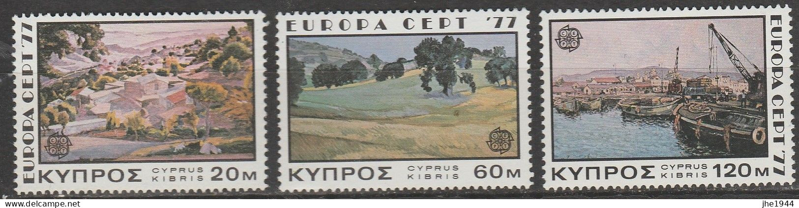 Chypre Europa 1977 N° 459 à 461 ** Paysages - 1977