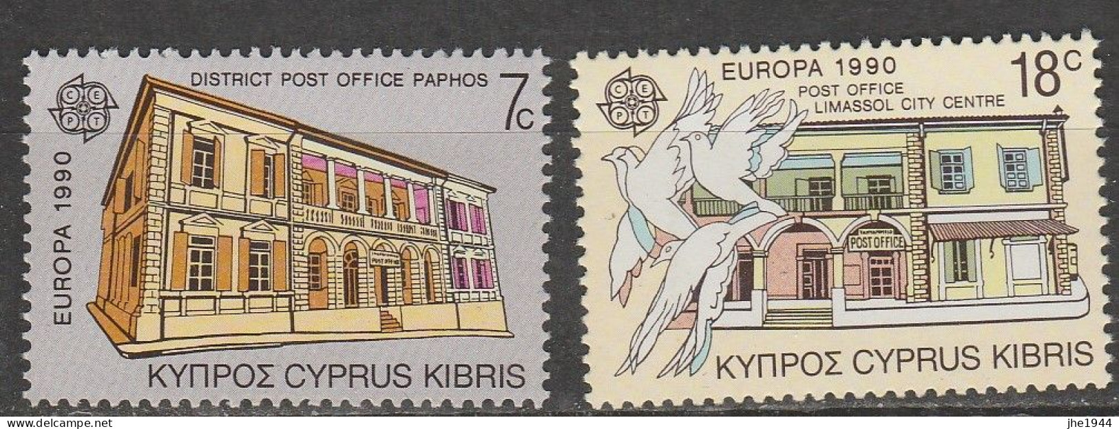 Chypre Europa 1990 N° 746/ 747 ** Ets Postaux - 1990