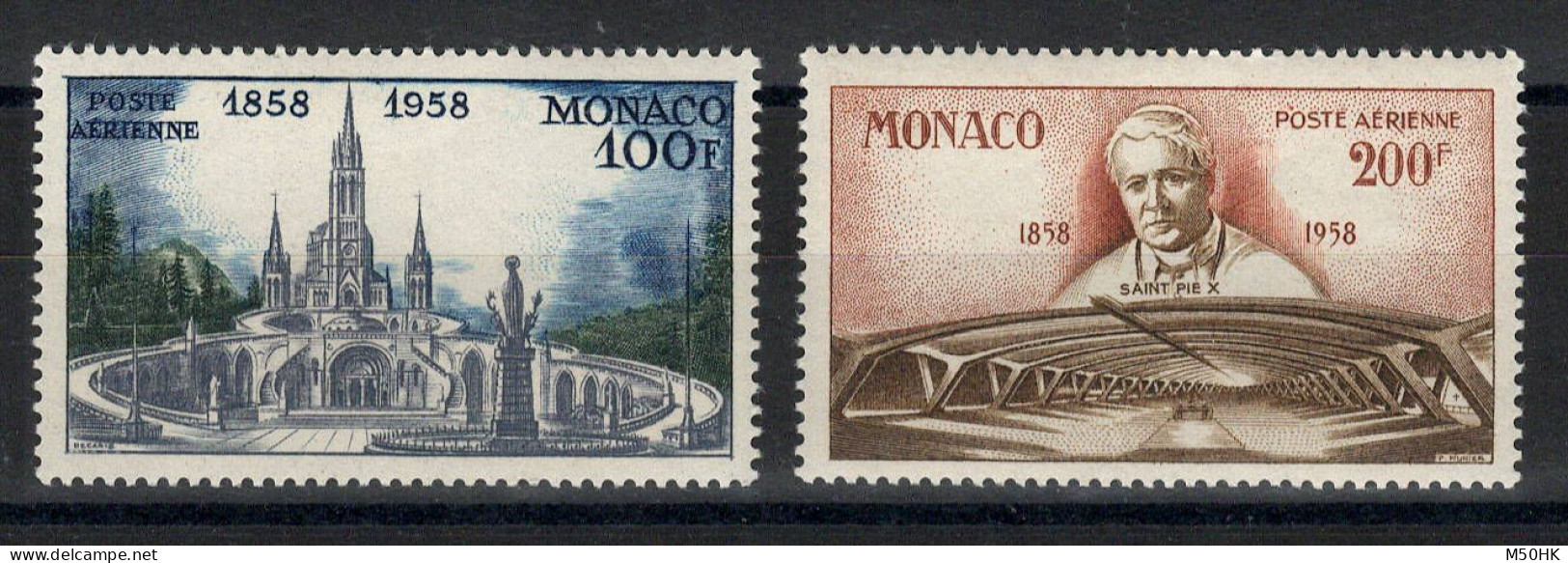 Monaco - YV PA 69 à 70 N** MNH Complete Lourdes Cote 5,35 Euros - Aéreo