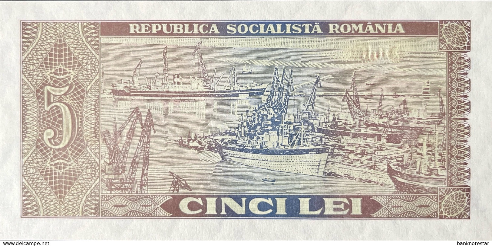 Romania 5 Lei, P-93 (1966) - UNC - RARE - Rumänien