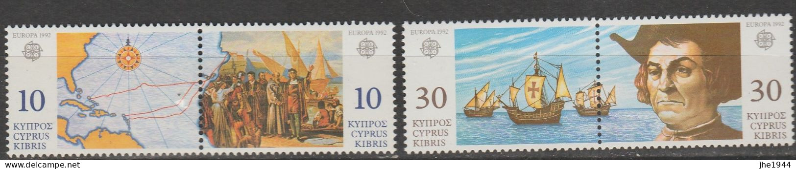Chypre Europa 1992 N° 790 à 793 ** Decouverte Amerique - 1992