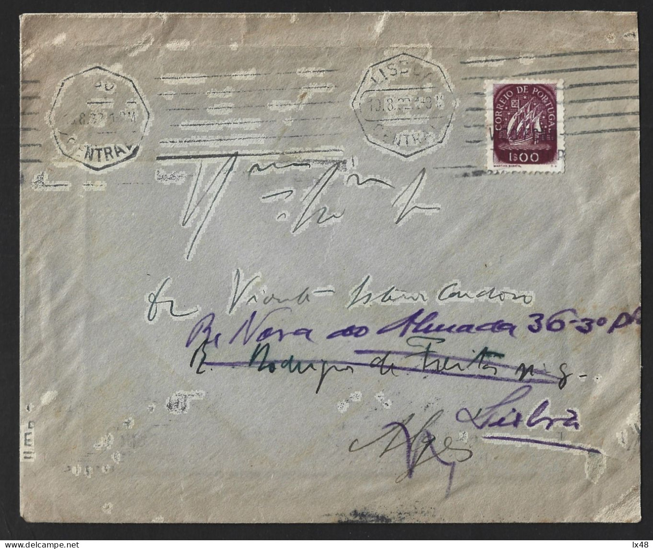 Letter Reissued With Banner 'Visit The Portuguese Industrial Exhibition, 1932' Lisbon. Industry. Industrial Exhibition. - Factories & Industries