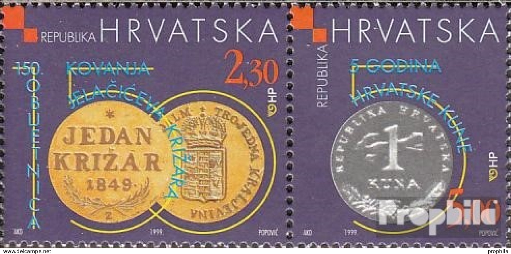 Kroatien 506-507 Paar (kompl.Ausg.) Postfrisch 1999 Ausgabe Jelacic Kreuzer - Croatia