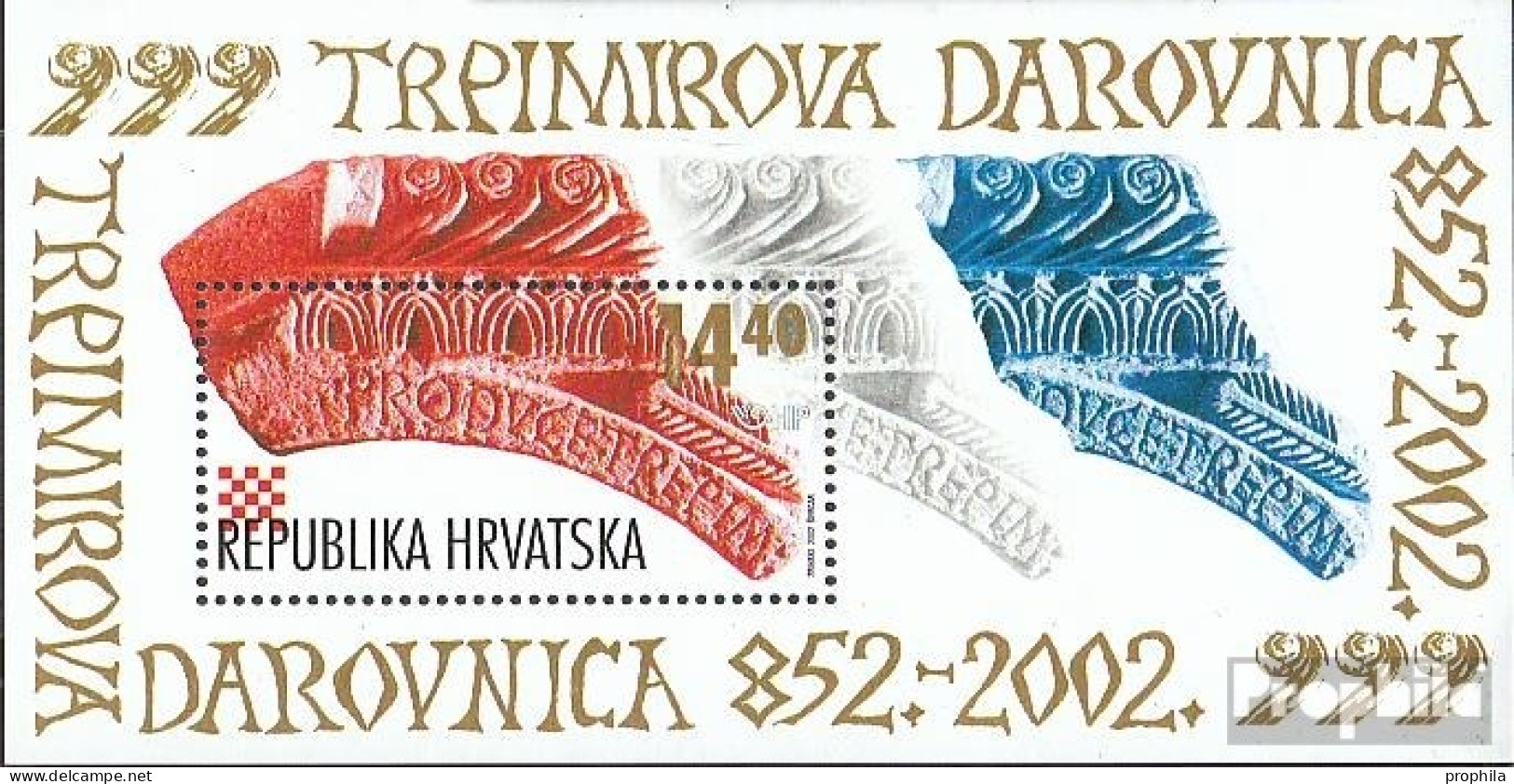 Kroatien Block20 (kompl.Ausg.) Postfrisch 2002 Wort Kroate - Croatia