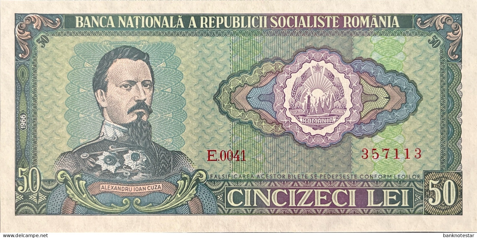 Romania 50 Lei, P-96 (1966) - UNC - Rumania