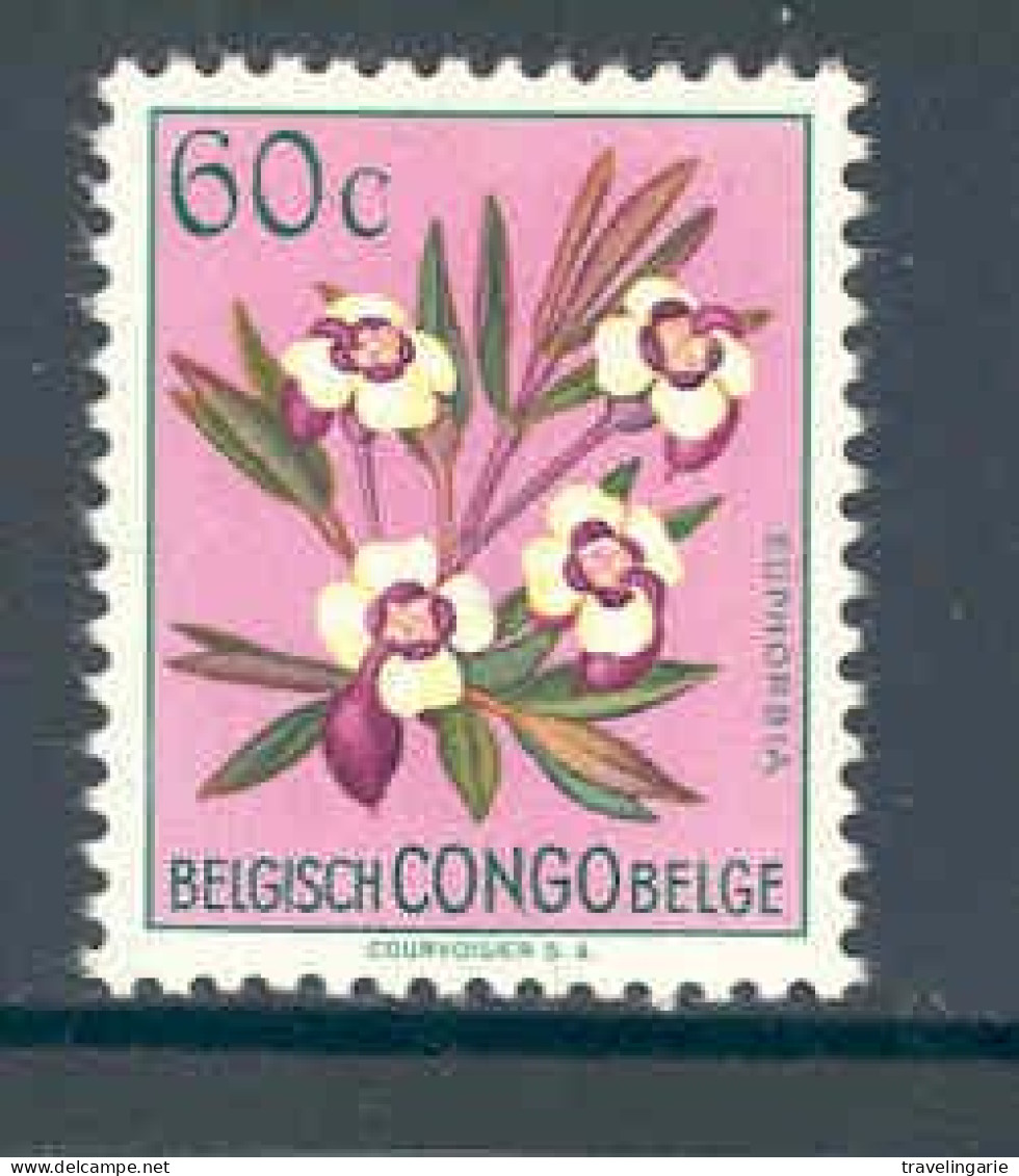 Belgian Congo 1952 Flowers Euphorbia 60C MNH ** - Nuovi